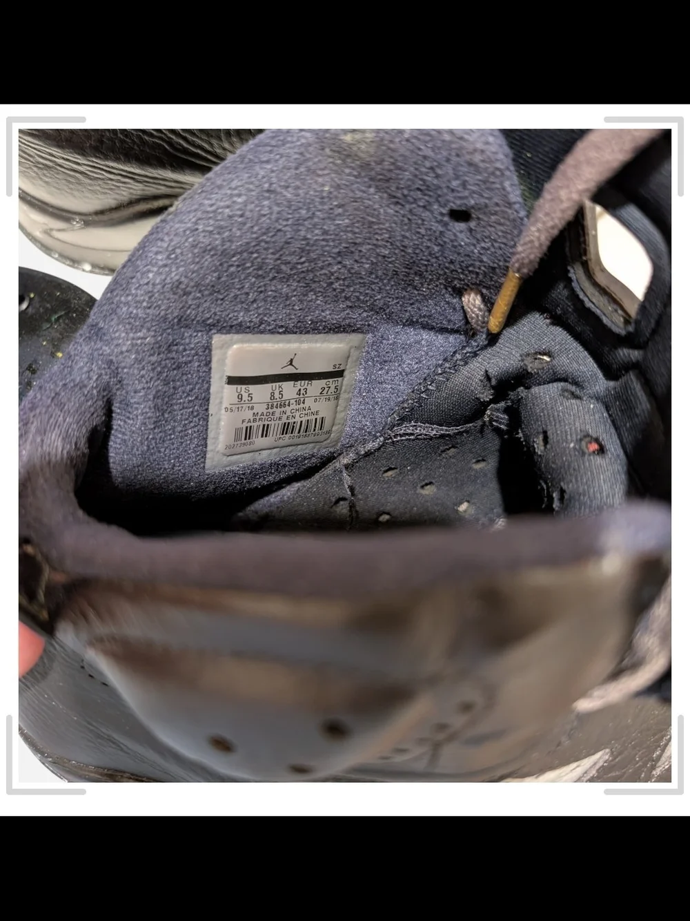 Jordan Black and Dark Gray High-Top Sneakers